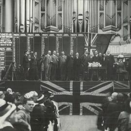 Sixth War Loan Campaign Activities (NSW) - Drawing of the Cash Prize Scheme - Sydney Town Hall - 10 May 1918 (plate 240)