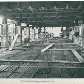 Commonwealth Bank - Head Office - Construction of new premises (Showing reinforcing of concrete floors) - 5 February 1915 (plate 326)