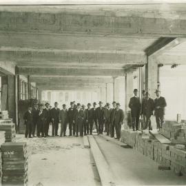 Commonwealth Bank - Head Office cnr Pitt Street & Martin Place - Construction 1914-1916 - Visitors: Lord Mayor and Aldermen of the City Council - 12 April 1915 (plate 330)