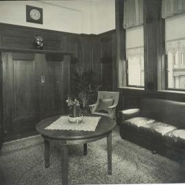 Commonwealth Bank - Head Office - Interior upon completion: Governor's Retiring Room - 16 October 1916 (plate 341)