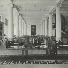 Commonwealth Bank - Head Office - Banking Chamber - Showing staff at work - 6 September 1916 (plate 348)