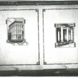 Denison Miller - Part of illuminated address given by the staff to Denison Miller on his return from overseas in 1918 (plate 373)