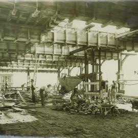 Commonwealth Bank - Head Office cnr Pitt Street & Martin Place - Construction - 9th floor - 8 May 1915 (plate 395)