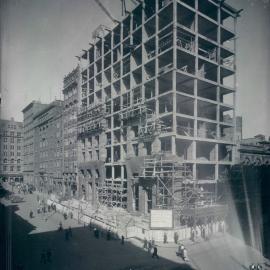 Commonwealth Bank -  Head Office cnr Pitt Street and Martin Place - Construction - September 1915 (Plate 410)