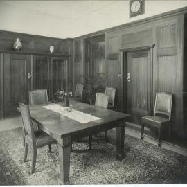 Commonwealth Bank of Australia - Head Office, 120 Pitt Street - Governor's Counsel Room - 16 October 1916 (plate 411)