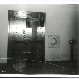 Commonwealth Bank - Head Office cnr Pitt Street & Martin Place - Interior upon completion - Strongroom door shut - 19 June 1917 (plate 415)