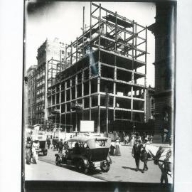 Commonwealth Bank - Head Office cnr Pitt Street and Martin Place - Construction - Between January-March 1915 (plate 423)