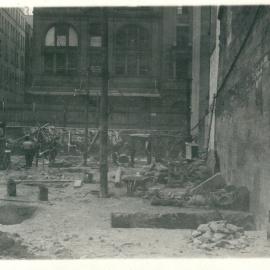 Government Savings Bank of N.S.W. - Head Office - 48-50 Martin Place - Construction - pier holes - 17 July 1924 (plate 514)