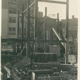 Government Savings Bank of N.S.W. - Head Office - 48-50 Martin Place - Construction - Exterior - May 1925 (plate 516)