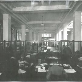 Commonwealth Bank - Branches - Adelaide - The Bank at Work - Interior - c.1930 (plate 530)