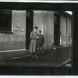 Commonwealth Bank - Branches, Representative Offices & Agencies - Sydney - Mercantile Marine Office, York Street - Sir Denison Miller with George Arnott at the opening of a C.S.B. agency for Seamen's accounts -  c.1922 (plate 546)