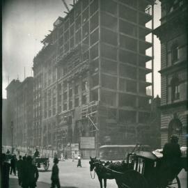 Commonwealth Bank -  Head Office cnr Pitt Street and Martin Place - Construction - Between January-March 1915 (plate 586)