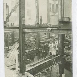 Commonwealth Bank - Head Office cnr Pitt Street & Martin Place - Construction - 13 September 1914 (plate 593)