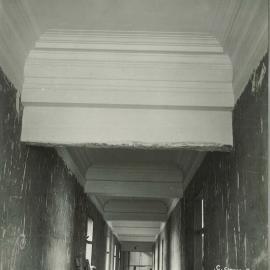 Commonwealth Bank - Head Office cnr Pitt Street & Martin Place - Construction - Cornice Corridor on the 8th floor - 4 November 1915 (plate 607)