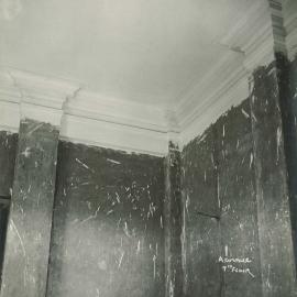 Commonwealth Bank - Head Office cnr Pitt Street & Martin Place - Construction - Cornice on the 7th floor - 4 November 1915 (plate 610)