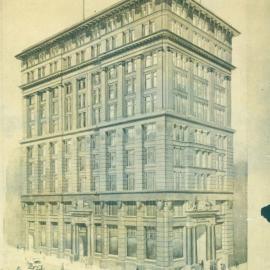 Commonwealth Bank of Australia - Head Office 120 Pitt Street - Architect's impression of exterior (plate 636)