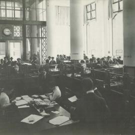 Commonwealth Bank - Head Office cnr Pitt Street & Martin Place - Banking Chamber, Ground floor - 8 February 1917 (plate 638)