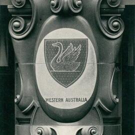 Commonwealth Bank - Head Office cnr Pitt Street & Martin Place - Facade - Shields bearing State emblem of Western Australia (plate 653)
