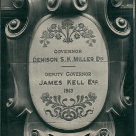 Commonwealth Bank - Head Office cnr Pitt Street & Martin Place - Commemorative shields on facade (plate 655)