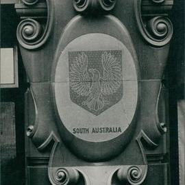 Commonwealth Bank - Head Office cnr Pitt Street & Martin Place - Facade - Shields bearing States' emblems - South Australia (plate 657)