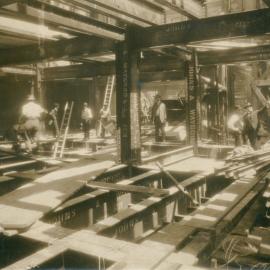Commonwealth Bank - Head Office cnr Pitt Street & Martin Place - Construction - 22 October 1914 (plate 658)
