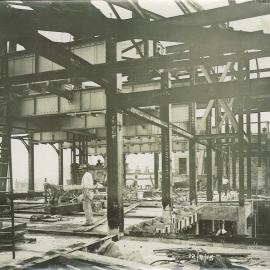 Commonwealth Bank - Head Office - Cnr Pitt Street & Martin Place - Construction - 9th floor - 22 April 1915 (plate 667)