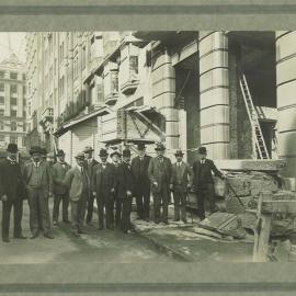 Commonwealth Bank - Head Office cnr Pitt Street & Martin Place - Construction, Visitors - Directors of BHP Co. Ltd. - 2 June 1915 (plate 670)