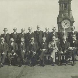 Commonwealth Bank of Australia - Head Office cnr Pitt Street & Martin Place - Opening Day - Senior Officers & Branch Managers - 23 August 1916 (Plate 688)