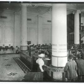 Commonwealth Bank - Head Office cnr Pitt Street & Martin Place - Banking Chamber (view 5) - c.1917 (plate 732)