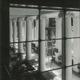 Commonwealth Bank - Head Office cnr Pitt Street & Martin Place - Construction - View of Banking Chamber from Mezzanine - 15 June 1916 (plate 759)