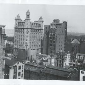 Commonwealth Bank - Head Office cnr Pitt Street & Martin Place - View from Head Office to King and Castlereagh Streets - 21 August 1916 (plate 760)