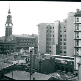 Commonwealth Bank - Head Office cnr Pitt Street & Martin Place - Exterior - View from cnr. King and Castlereagh Streets - 13 November 1916 (plate 764)