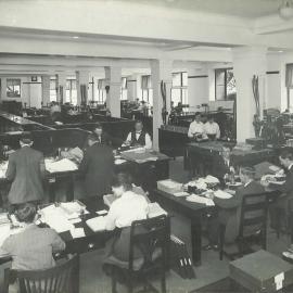 Commonwealth Bank - Head Office cnr Pitt Street & Martin Place - General Banking Department on the 1st floor - 8 September 1916 (plate 767)