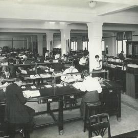 Commonwealth Bank - Head Office cnr Pitt Street & Martin Place - General Banking Department on the 1st floor - 8 September 1916 (plate 768)