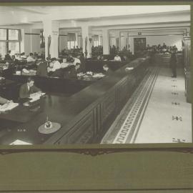 Commonwealth Bank - Head Office cnr Pitt Street & Martin Place - General Banking Department on the 1st floor - Head Office - 8 September 1916 (plate 769)