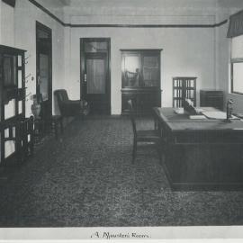 Commonwealth Bank - Head Office cnr Pitt Street & Martin Place - Interior upon completion - A Minister's Room - 24 March 1917 (plate 779)