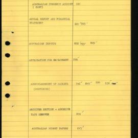 Secretary's Department - London Letters - From London (Indexed) - June - September 1971