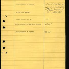 Secretary's Department - London Letters - From London (Indexed) - February - June 1972
