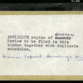 Secretary's Department - London Letters - From London (Indexed) - June - November 1973
