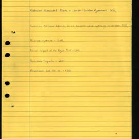 Secretary's Department - London Letters - From London (Indexed) - May - November 1974