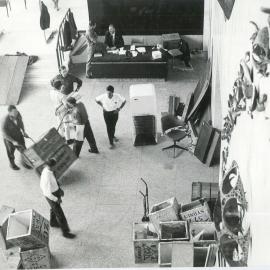 Head Office, 65 Martin Place - Moving Day - Foyer on moving in day - January 1965
