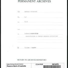 Research Department - Balance of Payments - Exchange Transactions - Classification of Overseas Exchange Applications - 1953