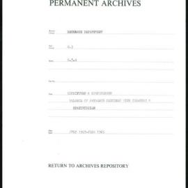 Research Department - Balance of Payments - Committees and Conferences - Meeting with Treasury & Statistician - July 1963 - June 1965