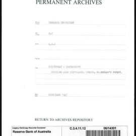 Research Department - Balance of Payments - Committees and Conferences - Sterling Area Conference - London, - Mr Haslam's Papers - September 1947