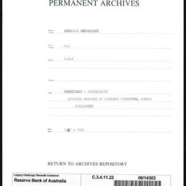 Research Department - Balance of Payments - Committees and Conferences - Combined Balance of Payments Committee. Agenda Duplicates - 1937 - 1950