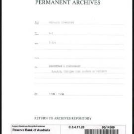 Research Department - Balance of Payments - Committees and Conferences - Sterling Area Statistical Committee - Sterling Area Balance of Payments - 1950 - 1954