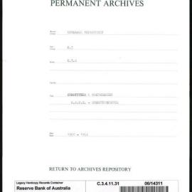 Research Department - Balance of Payments - Committees and Conferences - Sterling Area Statistical Committee - Correspondence - 1950 - 1954