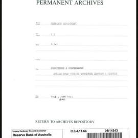 Research Department - Balance of Payments - Committees and Conferences - Dollar Loan Working Committee - Reports and Minutes - 1951 - 1954