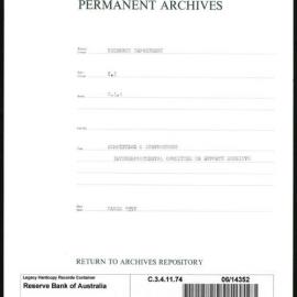 Research Department - Balance of Payments - Committees and Conferences - Interdepartmental Committee on Export Receipts - March 1952
