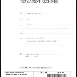 Research Department - Balance of Payments - Committees and Conferences - Consultative Committee on Import Policy - April 1952 - January 1955